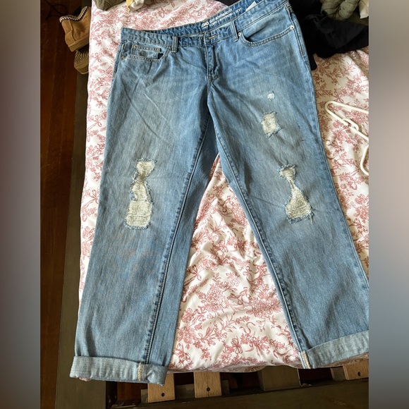 GAP Light Blue Distressed Boyfriend Jeans - Picture 1 of 3